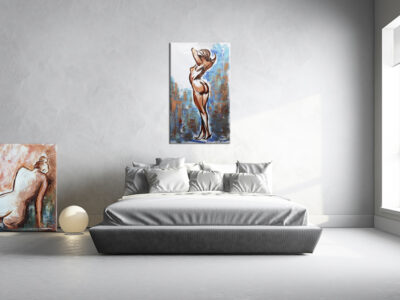 3d render of white bedroom