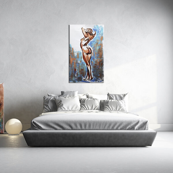 3d render of white bedroom