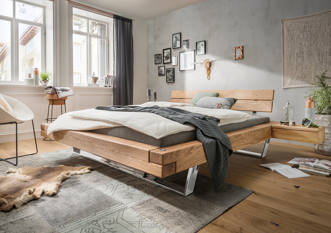 houten-bed-finn-chroom